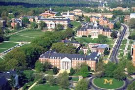 arial view of UM campus