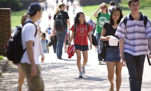 Students on campus