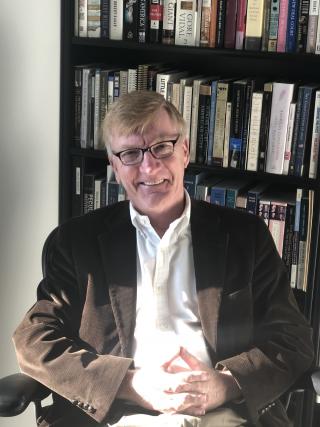 Professor Spivey in his office